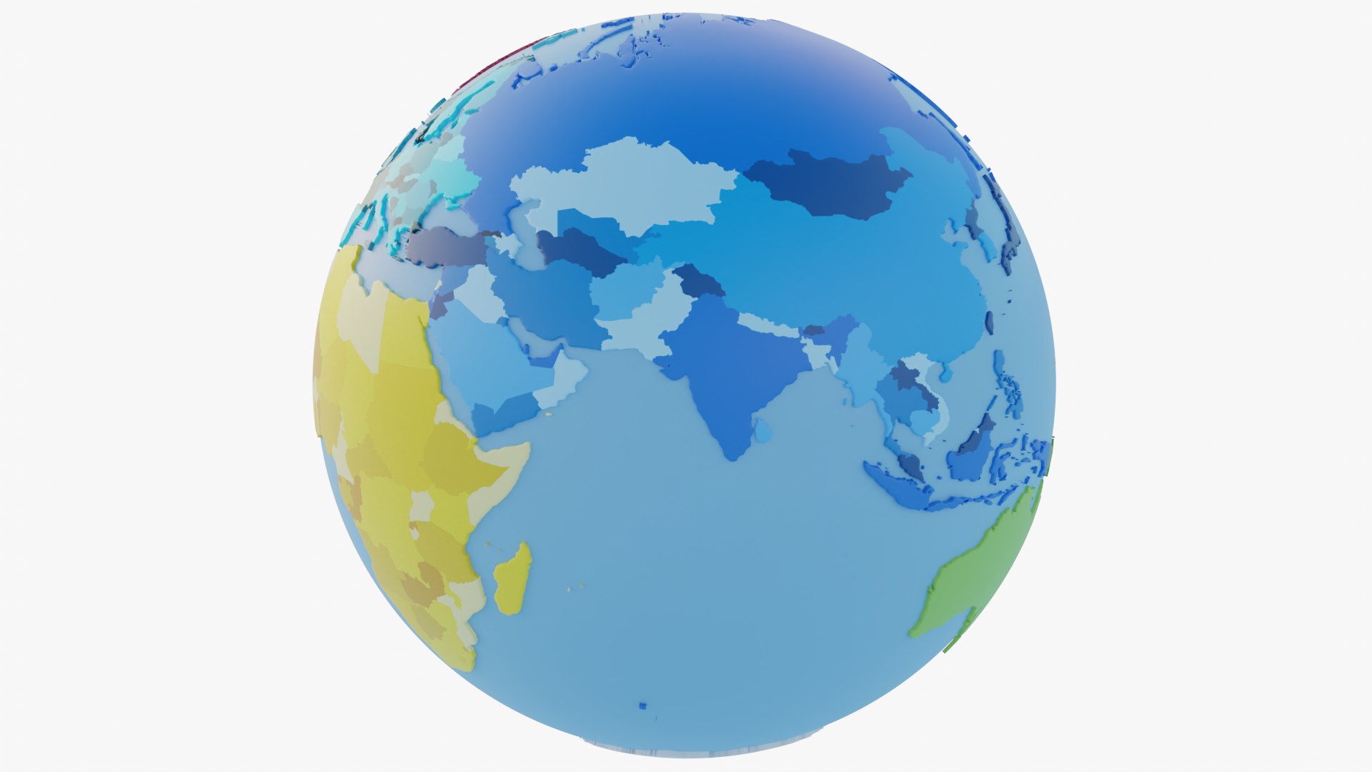 3D Geopolitical World - TurboSquid 1512209