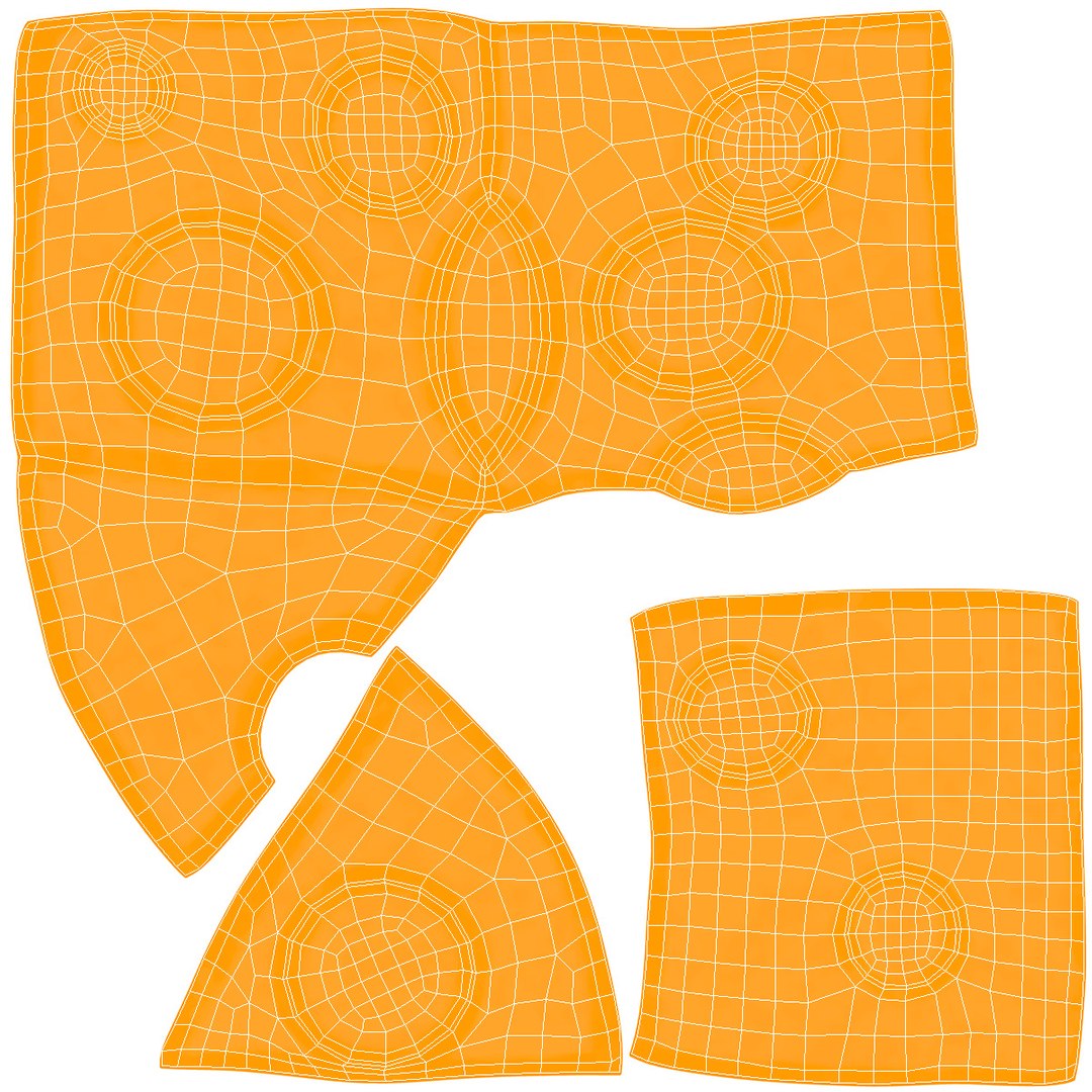 3D Cartoon Swiss-Style Cheese Triangle Model - TurboSquid 2433820