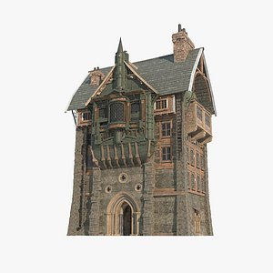 3D model Medieval architectural gathering place