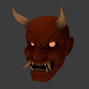 Red Demon Mask 3D