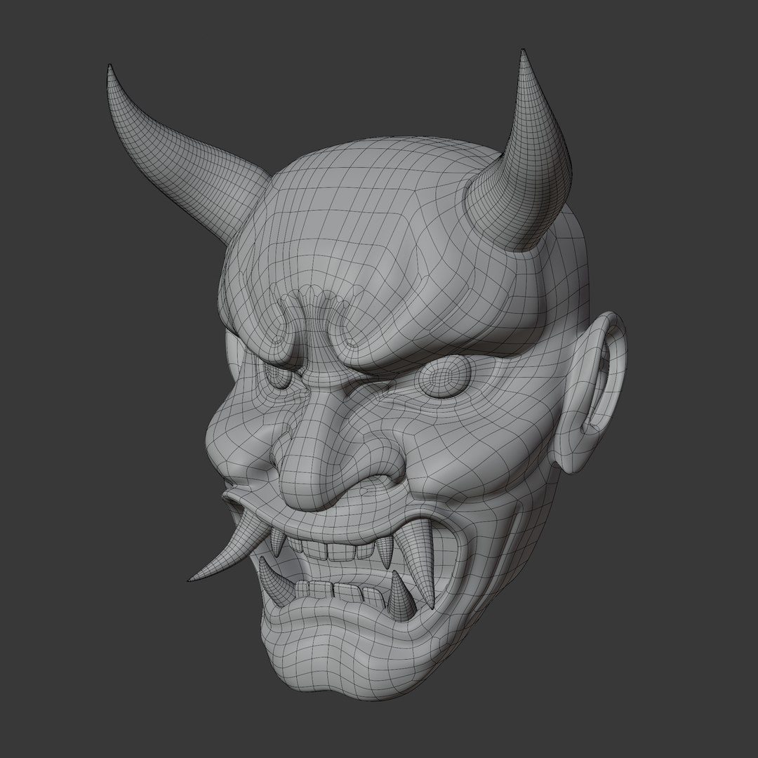 Red Demon Mask 3D - TurboSquid 2386915