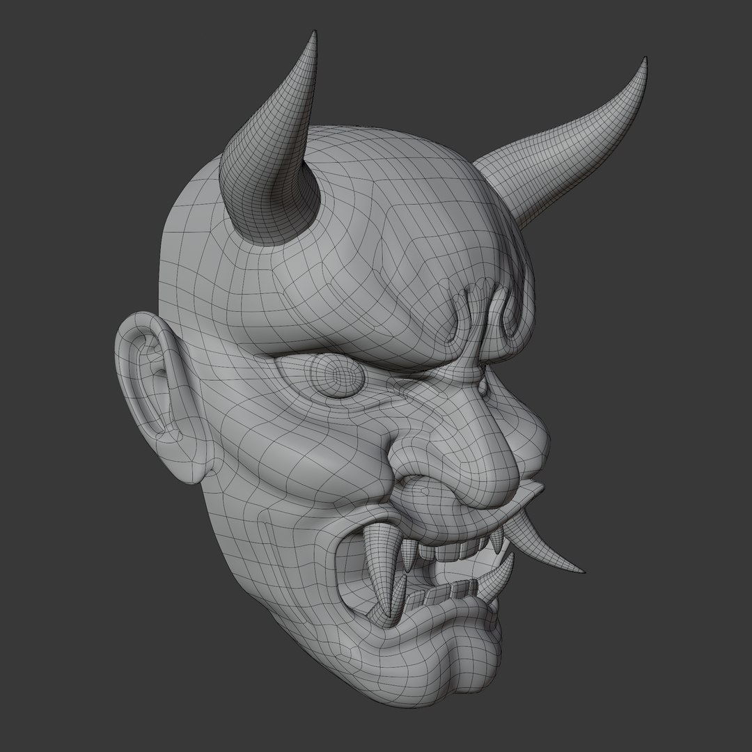 Red Demon Mask 3D - TurboSquid 2386915