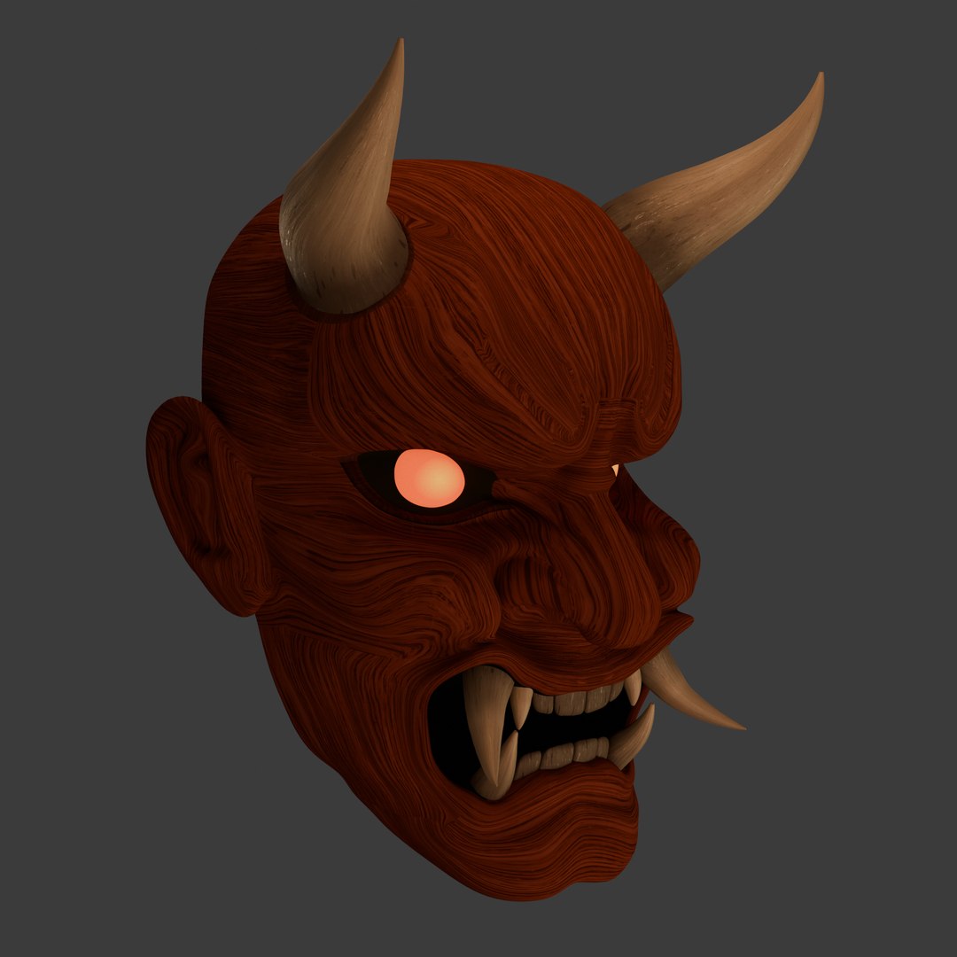 Red Demon Mask 3D - TurboSquid 2386915