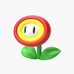 super mario flower 3D model
