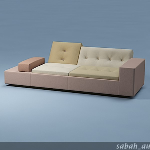 3d multi-color polder sofa model