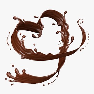 3D model Chocolate Liquid Splash 002