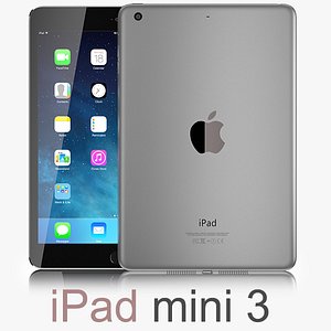 apple ipad mini 3 3d model