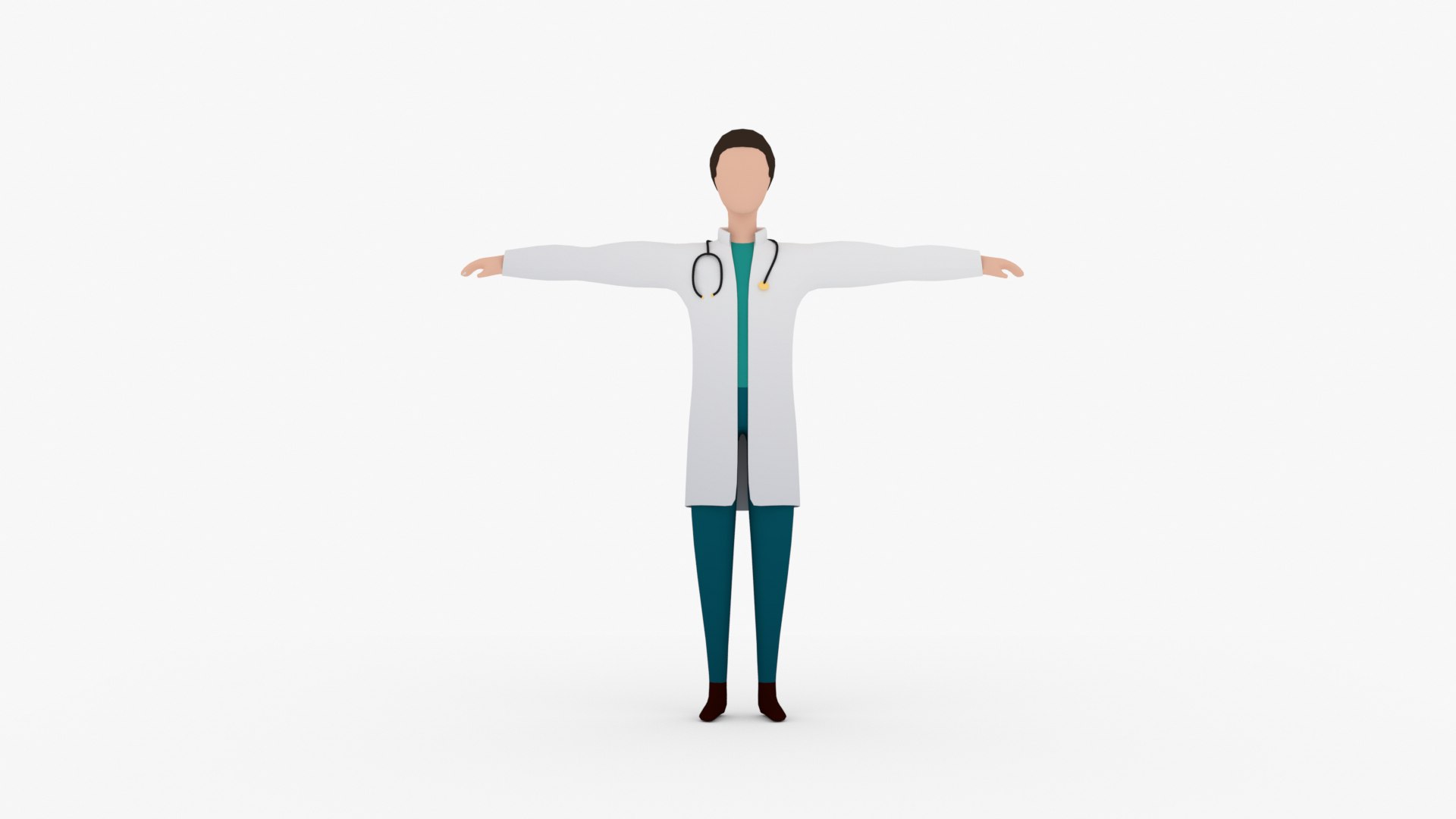 3D Rigged Doctor Modern Motion Graphics Stylised - TurboSquid 1908727