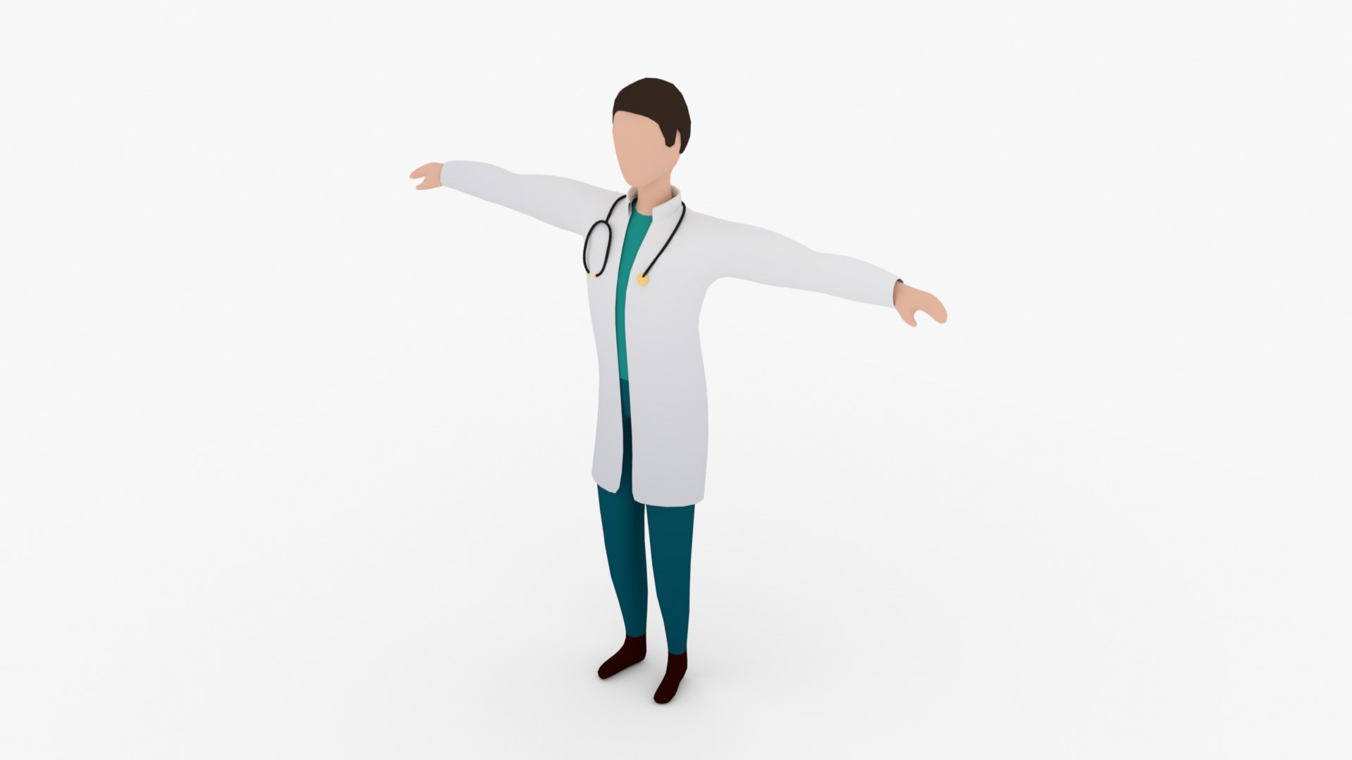 3D Rigged Doctor Modern Motion Graphics Stylised - TurboSquid 1908727