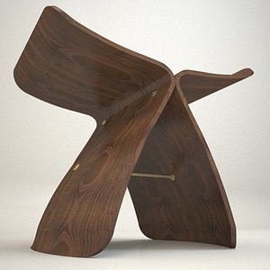 butterfly stool yanagi 3d model
