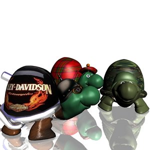 3d 3 turtles model