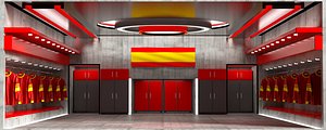 3D football locker room
