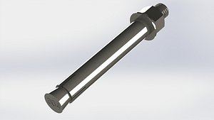 3D Anchor bolt M12x120 model
