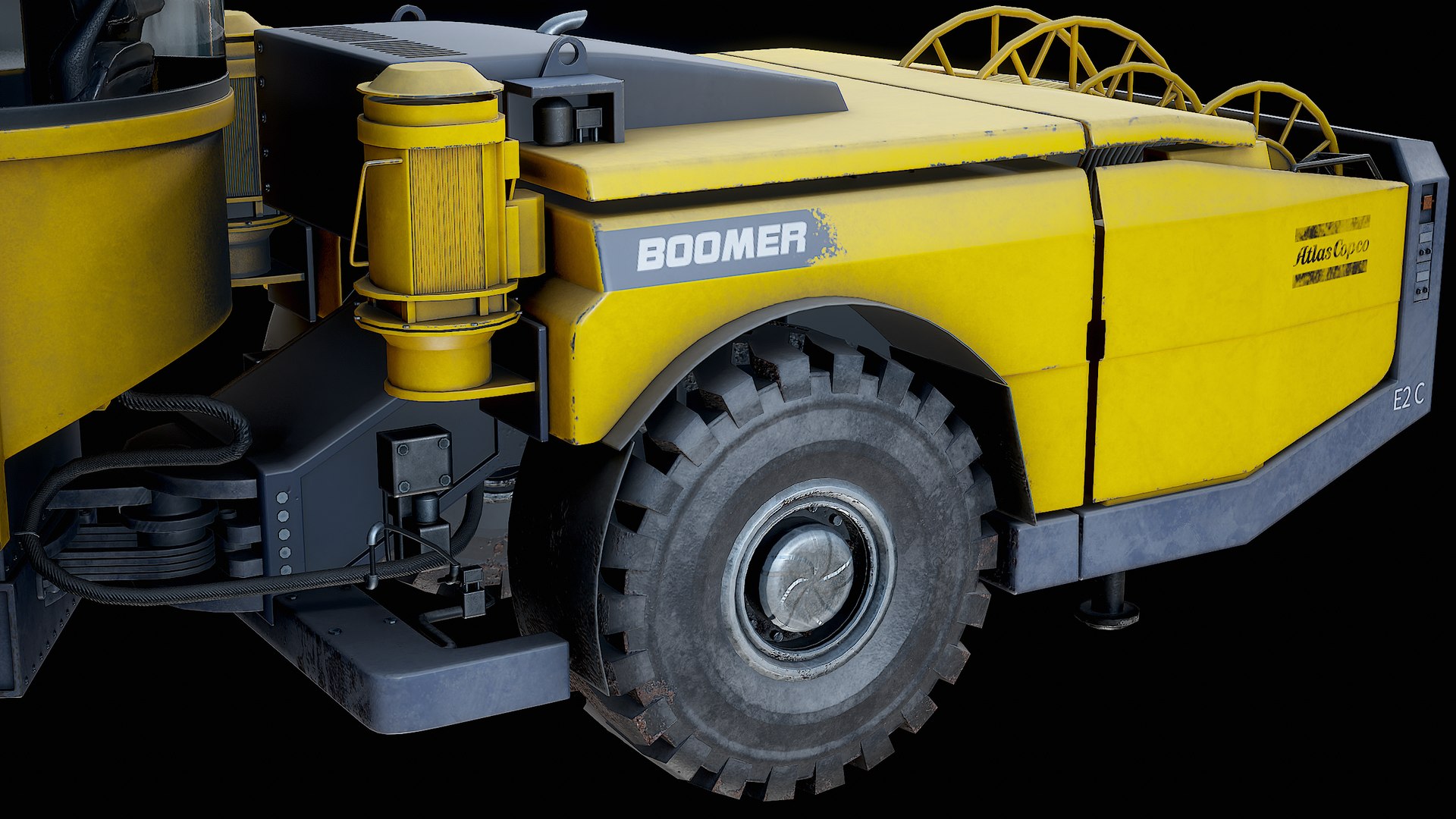 Atlas Copco Boomer E2 C Underground Drilling Rig Rigged PBR 3D model https://p.turbosquid.com/ts-thumb/ZB/SjGnRF/13/r_viewport_018/png/1680432389/1920x1080/fit_q87/bdf21e03e79fe1a2834aba0091d827fe041ca5a3/r_viewport_018.jpg