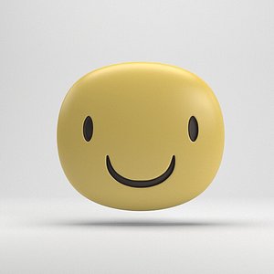 facebook smiling sticker 3D model
