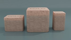 Wooden Box 3D model