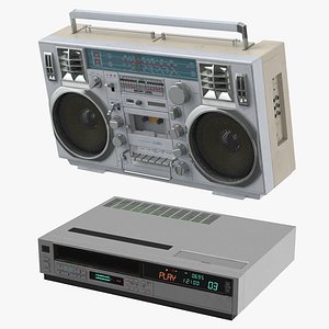 Boombox and VCR Player