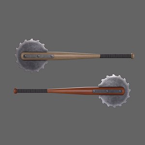 PBR Baseball Bat Weapon V2 3D model