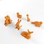 Ensemble 3D d'animaux Low Seal Low Dog avec des chiens en forme de chat et d'écureuil Modèle Lowpoly Low-poly