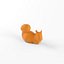Ensemble 3D d'animaux Low Seal Low Dog avec des chiens en forme de chat et d'écureuil Modèle Lowpoly Low-poly