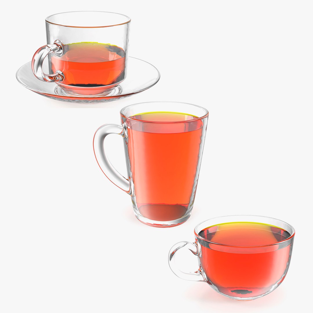 Tea Cups Collection 2 3D model preview