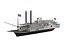 HISTORISCHES PADDLEWHEEL STEAM RIVER BOAT SIDE WHEELER