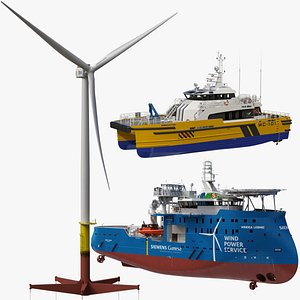 3D Offshore Wind Farm Collection