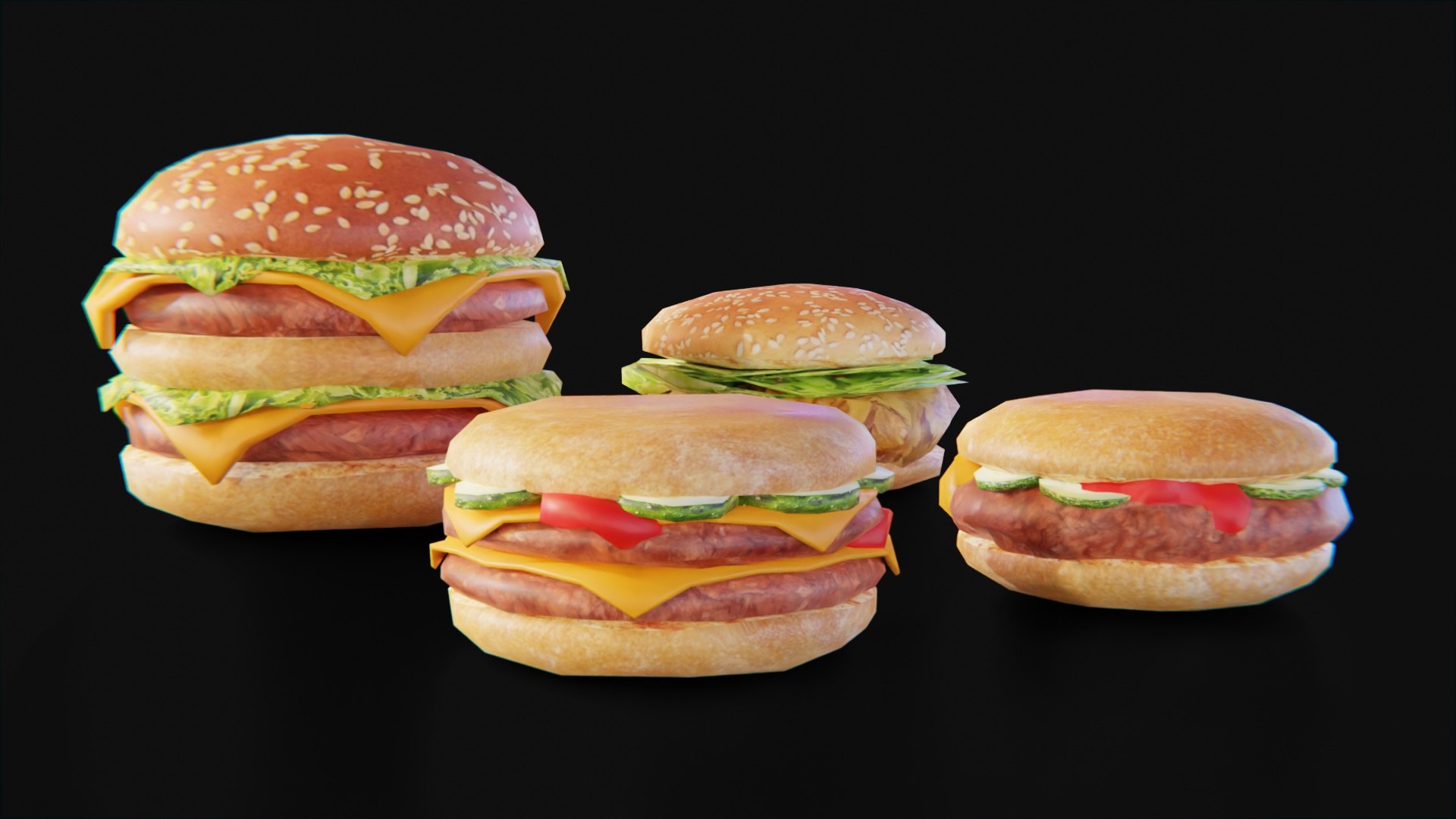 3D Burger fast food pack meat bun cheese model https://p.turbosquid.com/ts-thumb/ZB/qvAjKd/FL/render0002/jpg/1692521555/1920x1080/fit_q87/257250f7bed3f50f70c55a1d934e7ee7b94b5e21/render0002.jpg