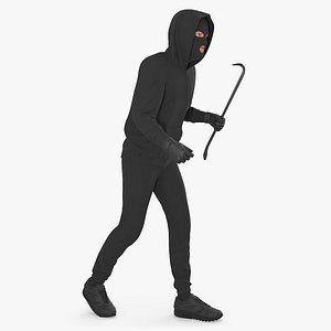 Hooded Thief Figure Stealth Pose