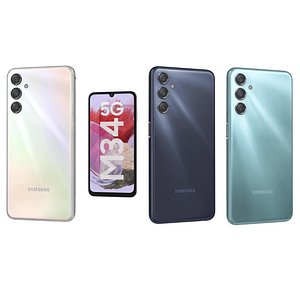 3D model Samsung Galaxy M34 5G All Colors Low Poly