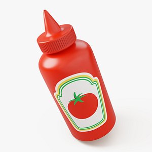 3D Stylized Ketchup Bottle
