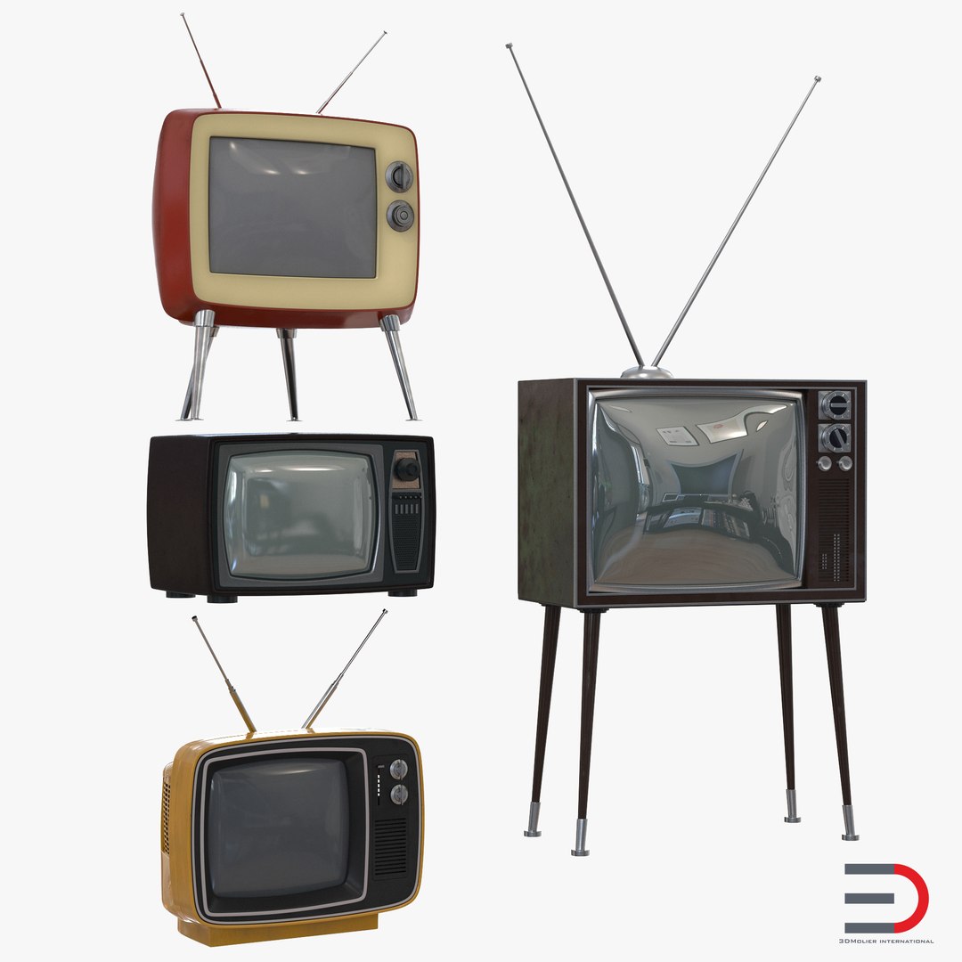 Retro TV Collection 3D model preview