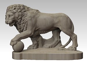 3D lion florence leone di firenze