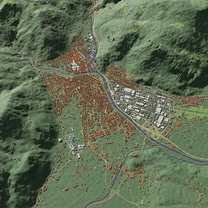 3D Bolzano Italy - city and urban model