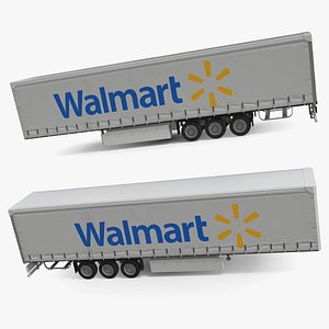 Walmart Cargo Transport Trailer White
