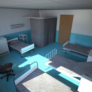 3d model of hospital room
