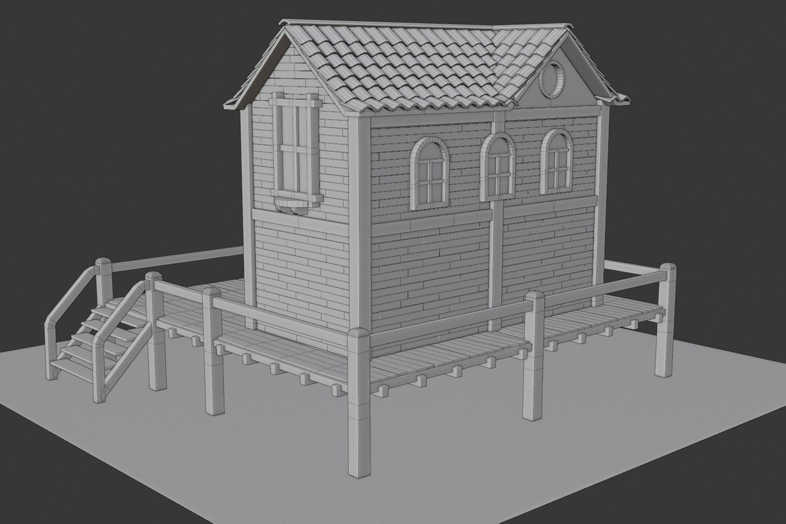 Medieval House Game Ready Object 3D Model - TurboSquid 1790303