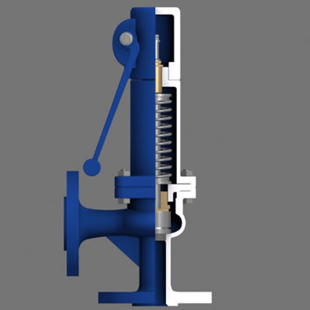 3d model valve safety modeled