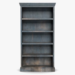 3D wooden cabinet - blue 02 model