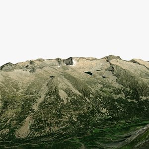 Aneto Peak Mountain in the Pyrenees and Aragon 3D model