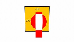 3D Hand Switch ON OFF model