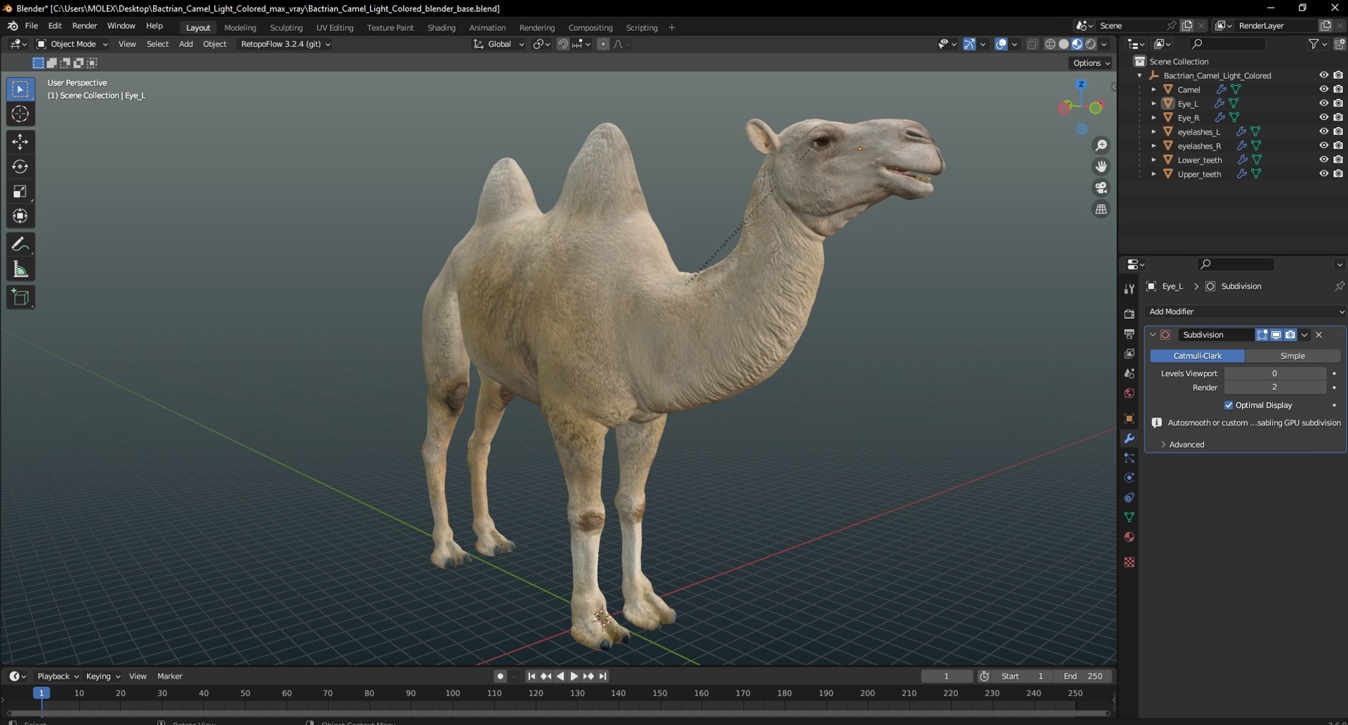 3D Bactrian Camel Light Colored https://p.turbosquid.com/ts-thumb/ZC/LG8Jk5/Ri/bactriancamellightcolored3dsmodel029/jpg/1724723223/1920x1080/fit_q87/430736c523edf865ad7e008e9c3ae7d9322fe2a1/bactriancamellightcolored3dsmodel029.jpg