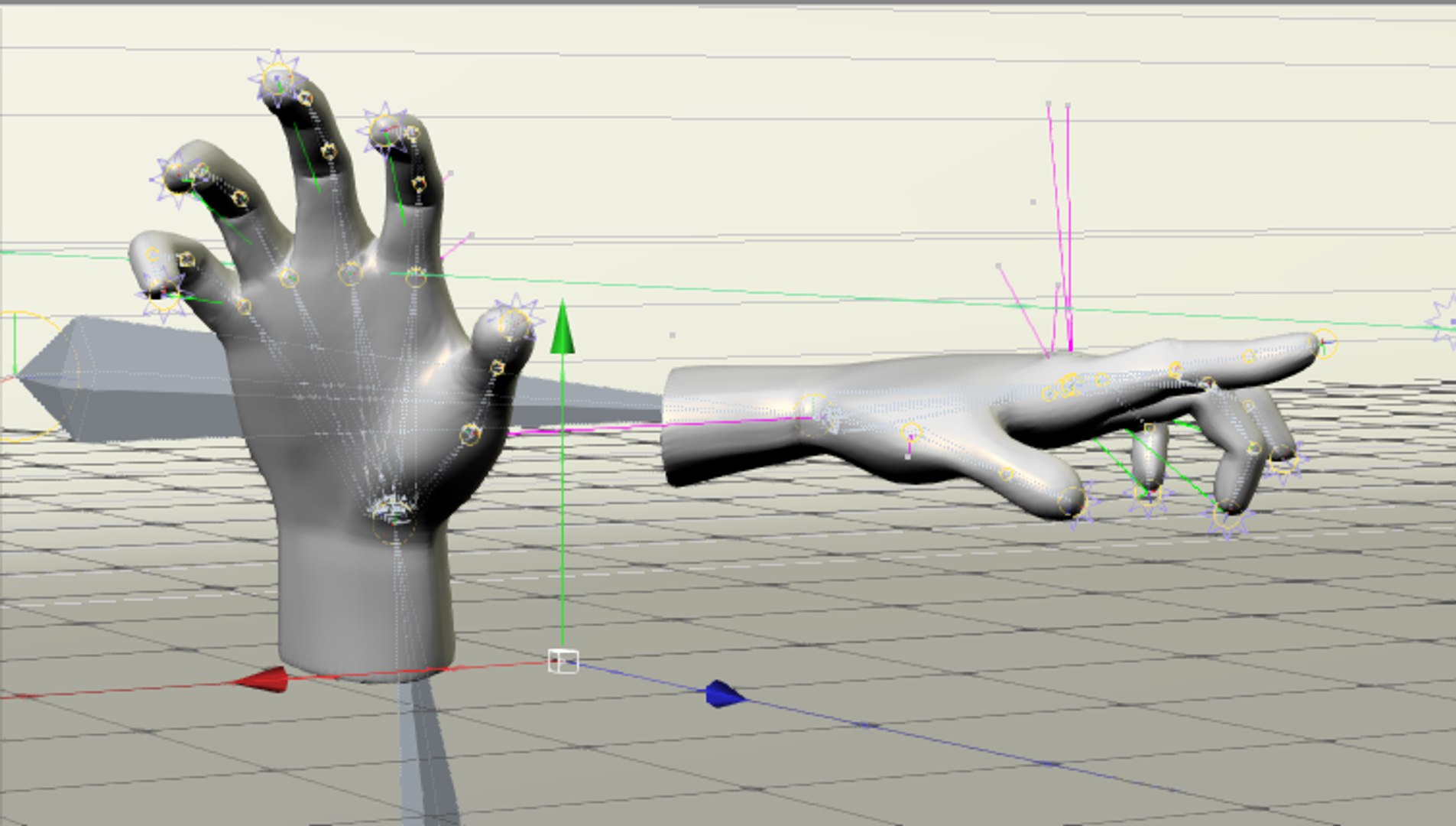 Hands Rigged C4d
