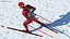 Biathlete Fully Equipped Running Pose