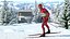 Biathlete Fully Equipped Running Pose