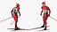Biathlete Fully Equipped Running Pose