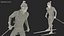 Biathlete Fully Equipped Running Pose