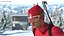 Biathlete Fully Equipped Running Pose
