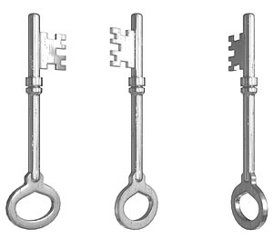 Silver Old Key