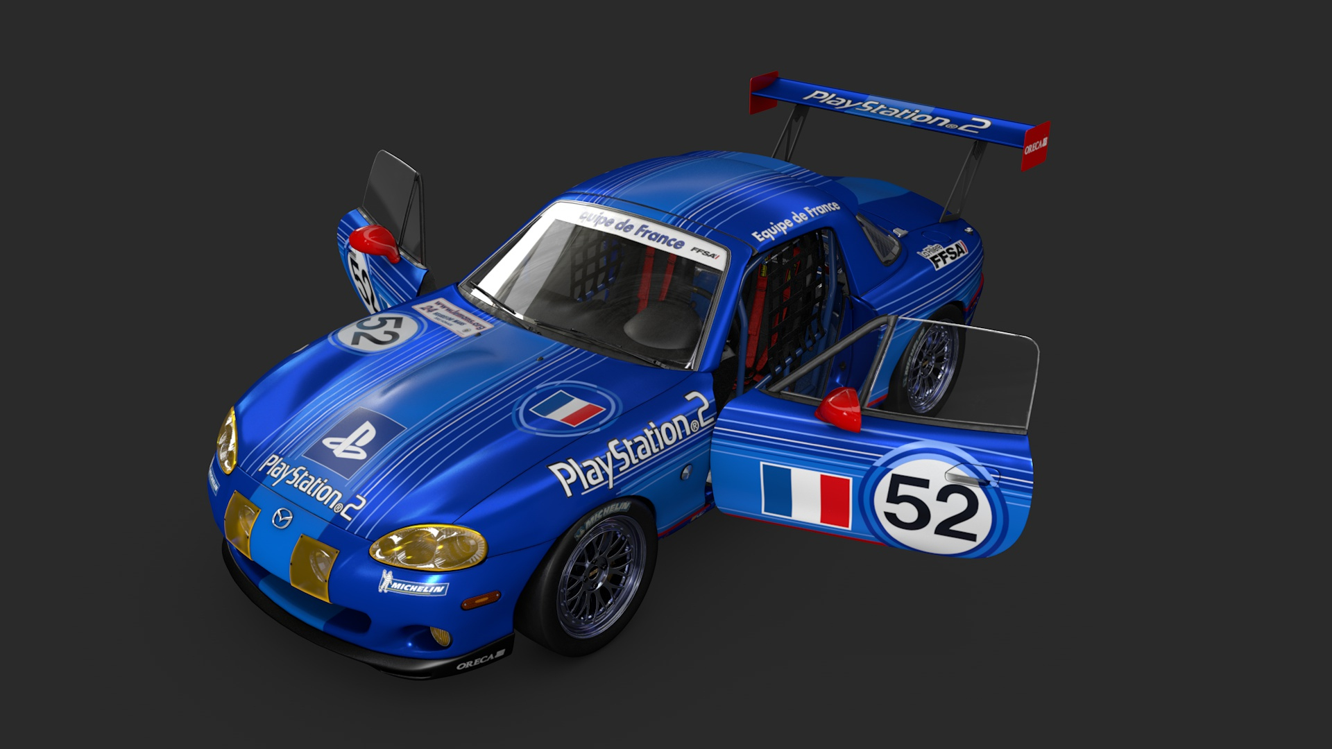3D MX-5 NBFL Miata 2002 LeMans Livery https://p.turbosquid.com/ts-thumb/ZC/dDlIMS/39/mx5_team_oreca_psv2002_tt/jpg/1765451455/1920x1080/turn_fit_q99/917aa545bb48a77331cf23b15f560b03a636c10e/mx5_team_oreca_psv2002_tt-1.jpg